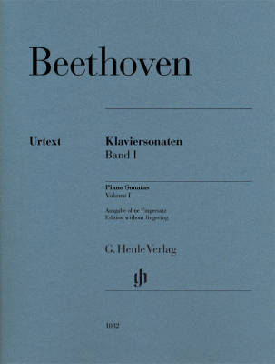 G. Henle Verlag - Piano Sonatas Volume 1: Edition without fingering - Beethoven/Wallner - Book