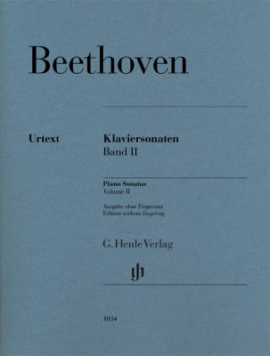 G. Henle Verlag - Piano Sonatas Volume 2: Edition without fingering - Beethoven/Wallner - Book
