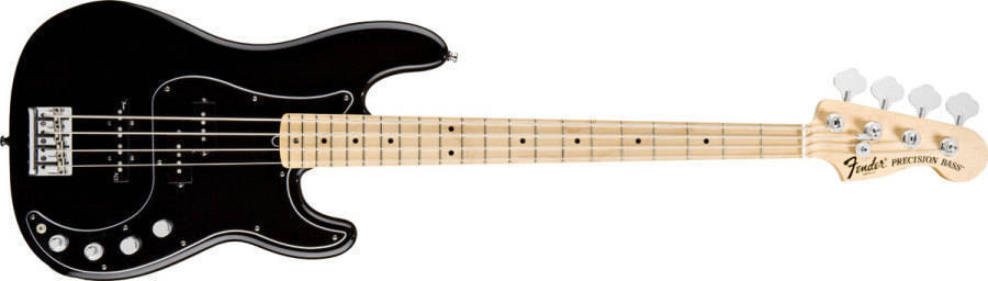 Fender Musical Instruments - American Deluxe Precision Bass - Maple Neck in  Black