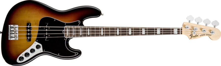 American Deluxe Jazz Bass - Rosewood Neck in 3 Tone Sunburst