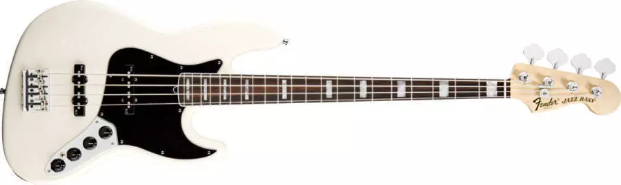Jazz Bass American Deluxe - Touche en palissandre - Olympic White