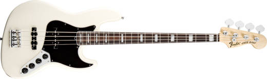American Deluxe Jazz Bass - Rosewood Neck in Olympic White