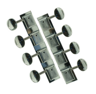 Stamped Steel Tuning Machines for Lap Steel Guitars - Chrome