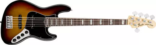 Jazz Bass American Deluxe 5 cordes  - Touche en palissandre - 3 Tone Sunburst