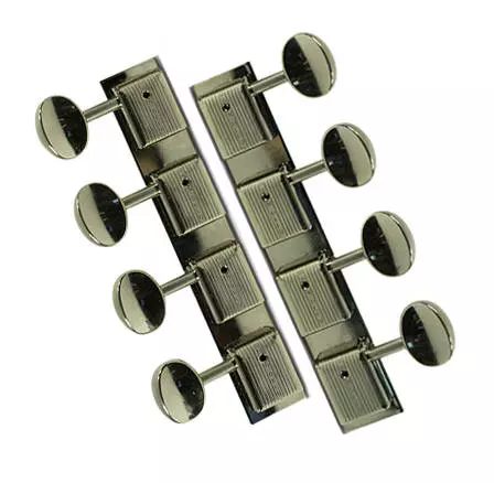 Stamped Steel Tuning Machines for Lap Steel Guitars - Nickel