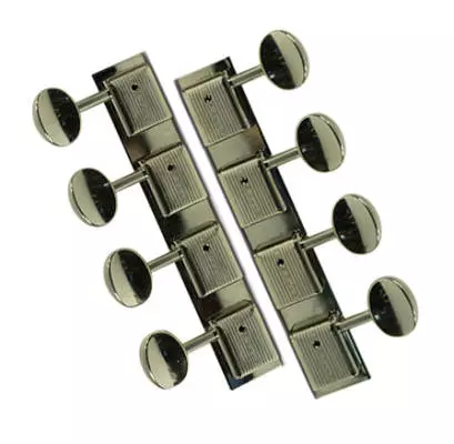 Stamped Steel Tuning Machines for Lap Steel Guitars - Nickel