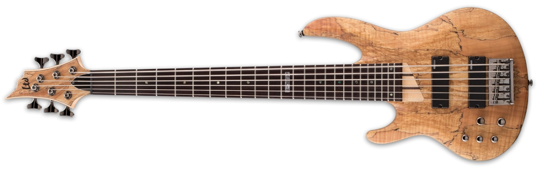 LTD 6-String Left Hand Bass Guitar - Natural Satin