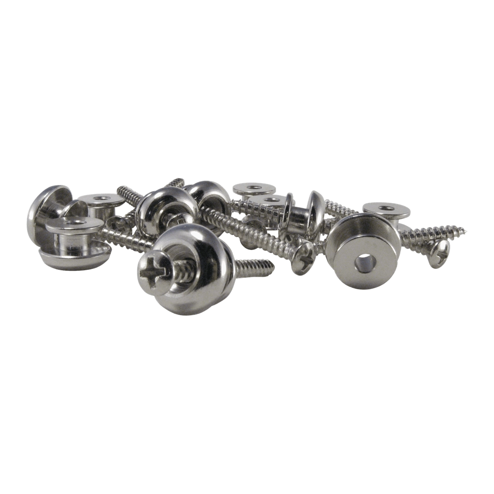 Strap Buttons Nickel Plated Brass - Pack of 12