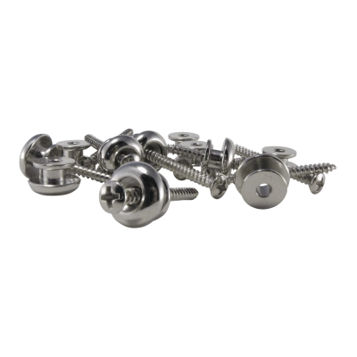 Strap Buttons Nickel Plated Brass - Pack of 12