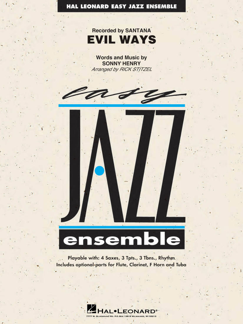 Evil Ways - Henry/Stitzel - Jazz Ensemble - Gr. 2