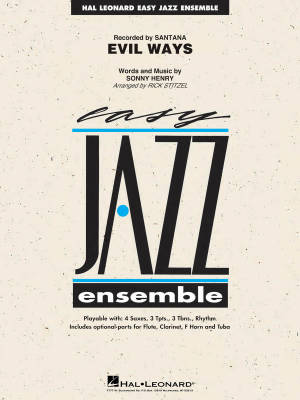 Hal Leonard - Evil Ways - Henry/Stitzel - Jazz Ensemble - Gr. 2