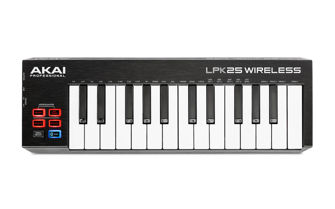 Wireless 25 Note Bluetooth MIDI Keyboard Controller