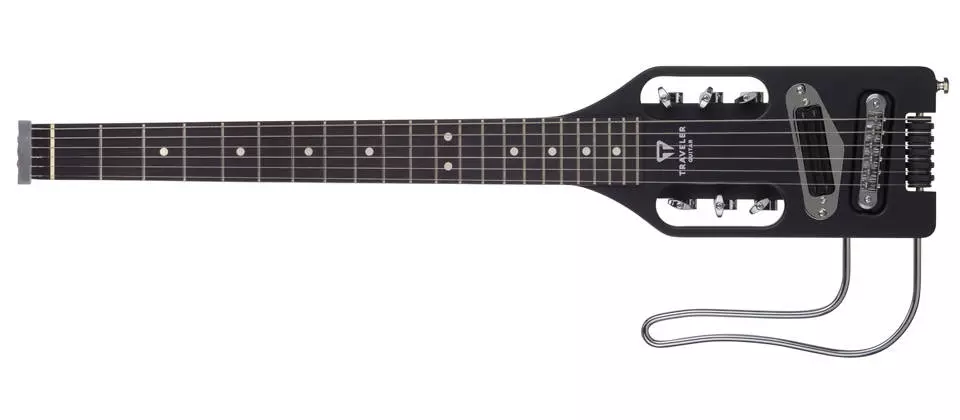 Ultra-Light Acoustic-Electric Left-Handed Travel Guitar w/ Gig Bag - Black