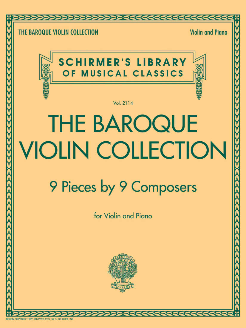 The Baroque Violin Collection - 9 Pieces by 9 Composers - Violin/Piano