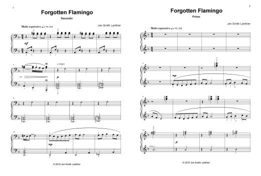 Forgotten Flamingo - Lanthier - Piano Duet ( 1 Piano, 4 Hands)