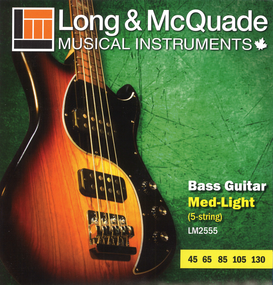 Medium Light 5 String Bass Strings 45-130