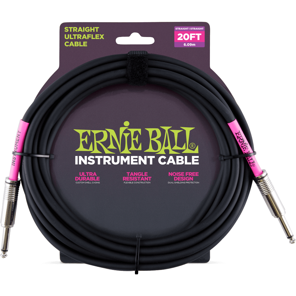 20\' Straight/Straight Instrument Cable - Black