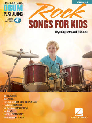 Hal Leonard - Rock Songs for Kids: Drum Play-Along Volume 41 - Drum Set - Book/Audio Online