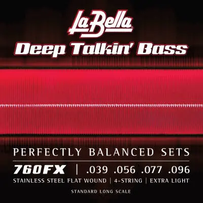 La Bella - Deep Talkin Bass Flats, 4-String Set, Extra Light 39-96