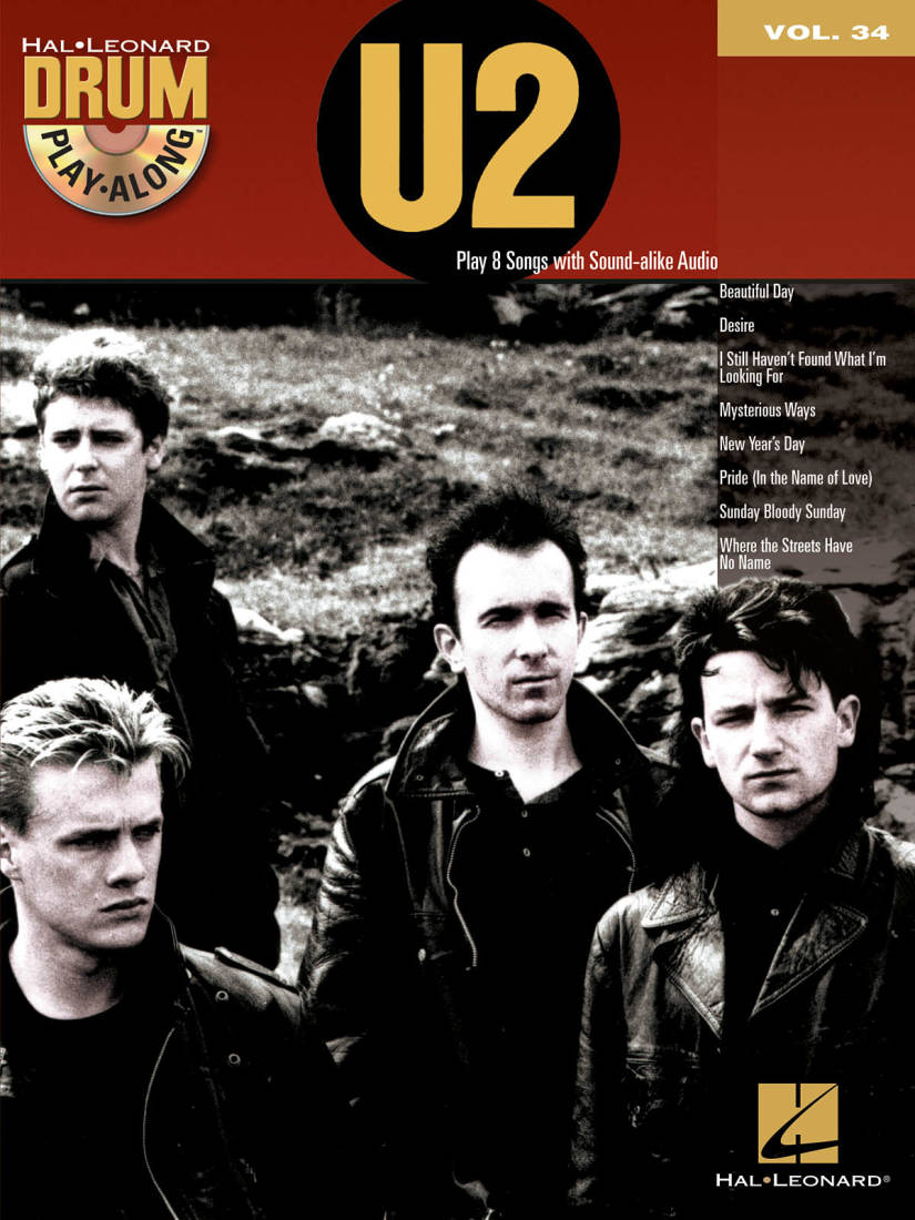 U2: Drum Play-Along Volume 34 - Drum Set - Book/CD