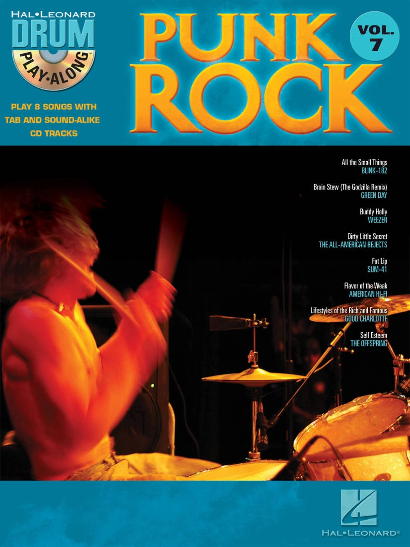 Punk Rock: Drum Play-Along Volume 7 - Drum Set - Book/CD