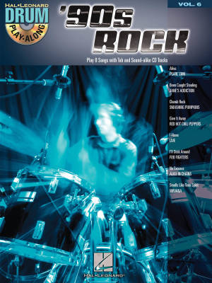 \'90s Rock: Drum Play-Along Volume 6 - Drum Set - Book/CD