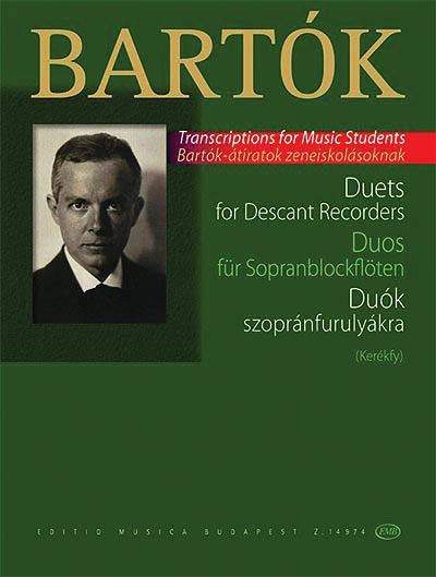 Duets for Descant Recorders (from the Children\'s and Female Choruses) - Bartok/Kerekfy - Book