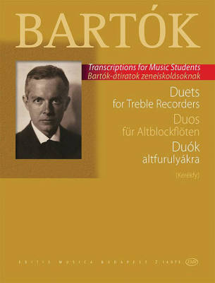 Editio Musica Budapest - Duets for Treble Recorders (from the Childrens and Female Choruses) - Bartok/Kerekfy - Book