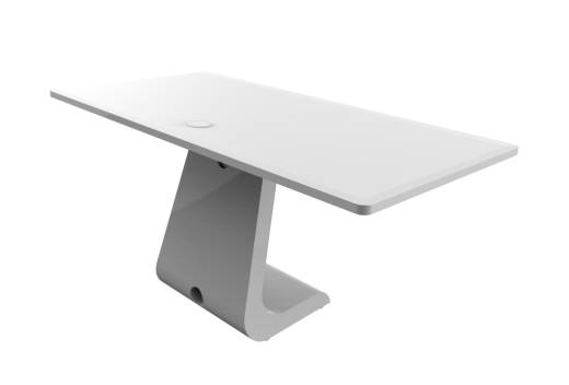 iDesk Plain Studio Desk - White Gloss