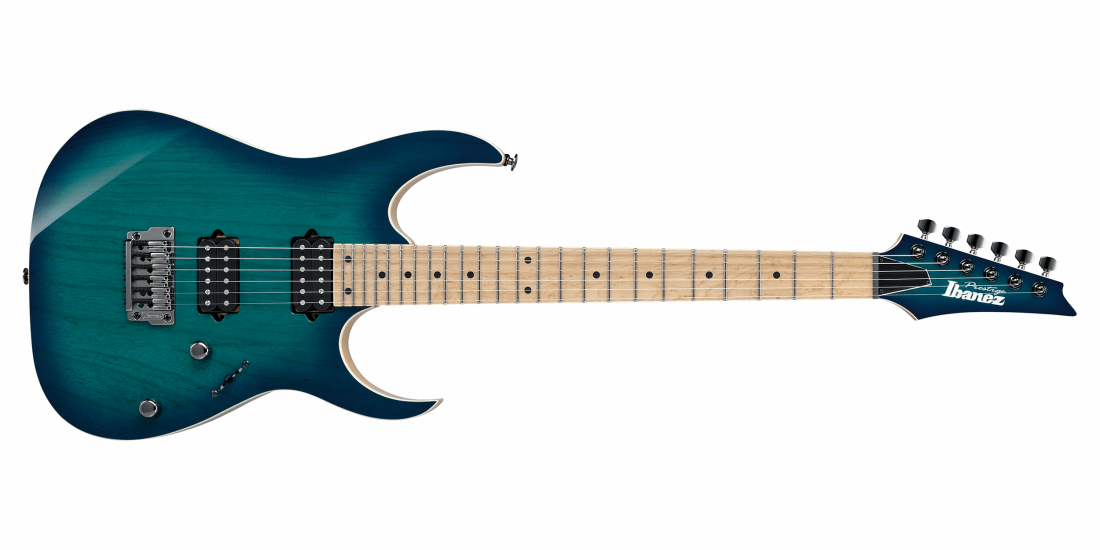 RG652AHMFX RG Prestige Electric Guitar with Case - Nebula Green Burst