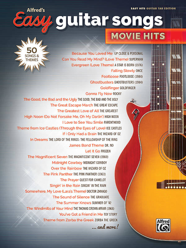 Alfred\'s Easy Guitar Songs: Movie Hits - Guitar TAB - Book