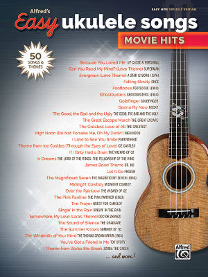 Alfred\'s Easy Ukulele Songs: Movie Hits - Ukulele TAB - Book