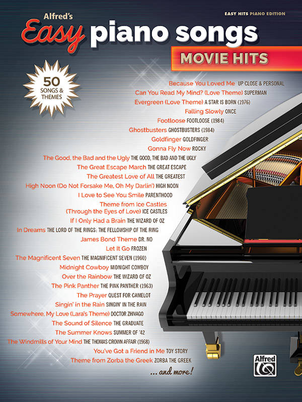 Alfred\'s Easy Piano Songs: Movie Hits - Easy Piano - Book