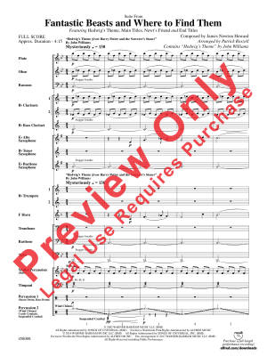 Suite from Fantastic Beasts and Where to Find Them - Howard/Roszell - Concert Band - Gr. 2.5