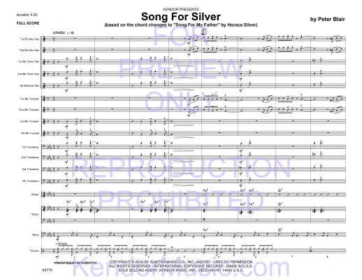 Song For Silver - Blair - Jazz Ensemble - Gr. Very Easy