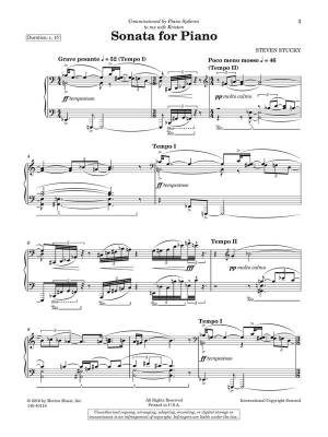 Sonata For Piano - Stucky - Piano - Sheet Music