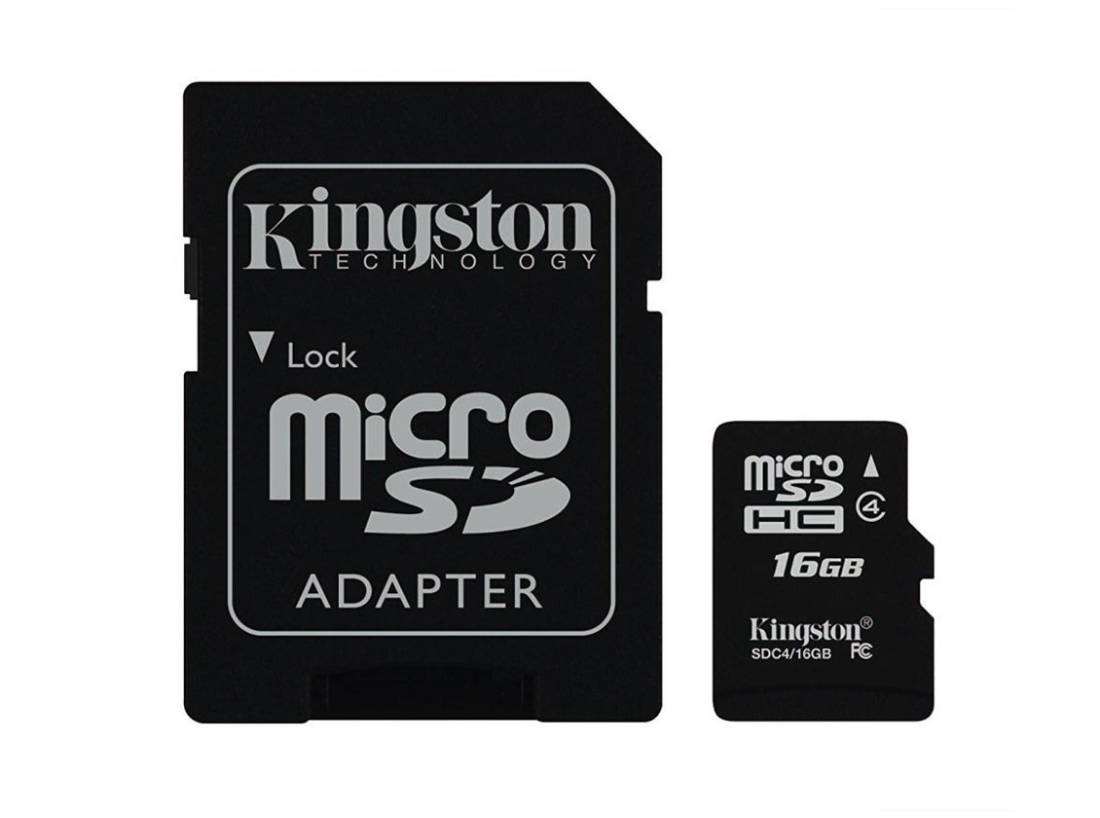 16 GB Class 4 MicroSDHC Flash Card with SD Adapter