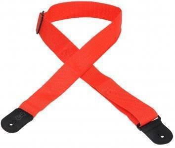 Polypropylene Guitar Strap with Polyester Ends - Red XL