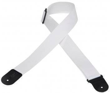 Polypropylene Guitar Strap with Polyester Ends - White
