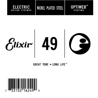 Single Electric Guitar String with OPTIWEB Coating (.049)
