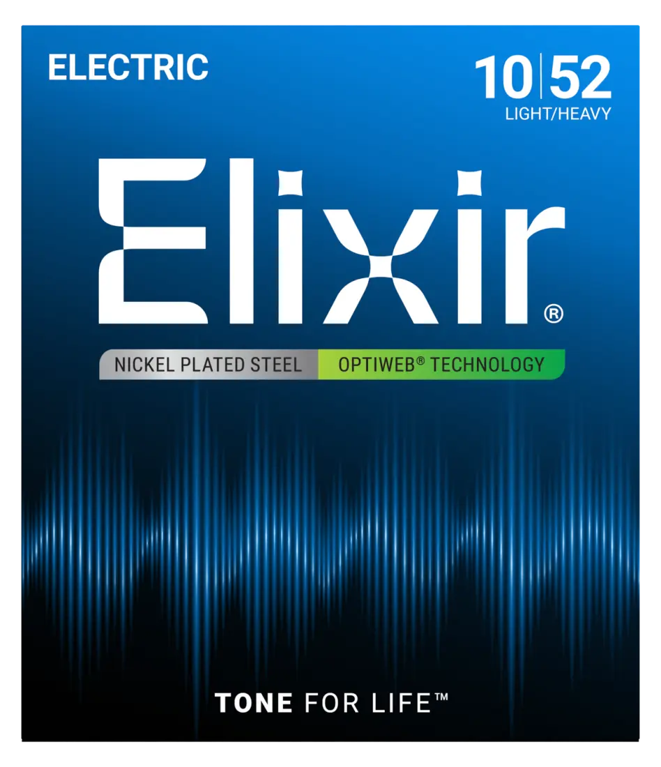 Electric Guitar Strings with OPTIWEB Coating, Light/Heavy (.010-.052)