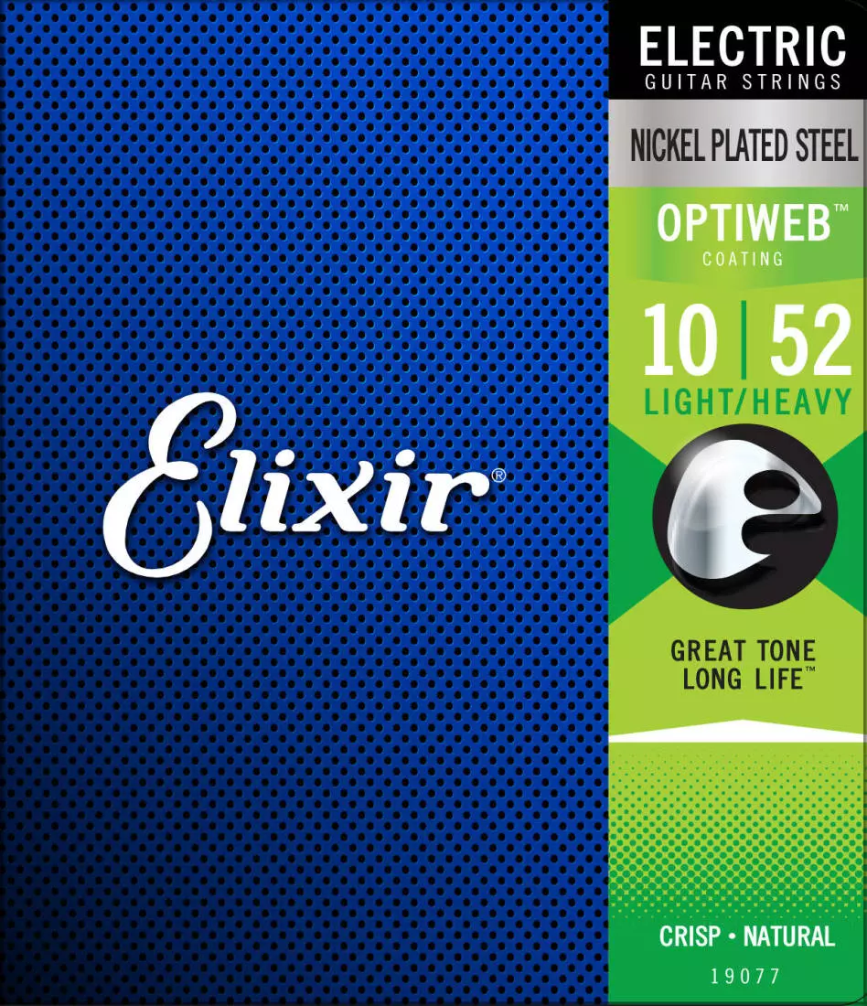 Electric Guitar Strings with OPTIWEB Coating, Light/Heavy (.010-.052)