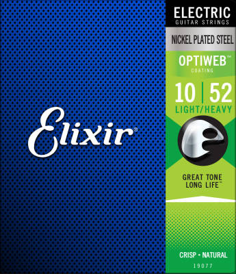 Elixir Strings - Electric Guitar Strings with OPTIWEB Coating, Light/Heavy (.010-.052)