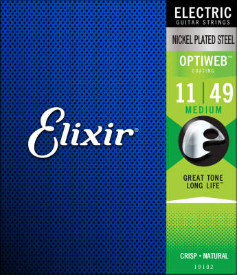 Elixir Strings - Electric Guitar Strings with OPTIWEB Coating, Medium (.011-.049)