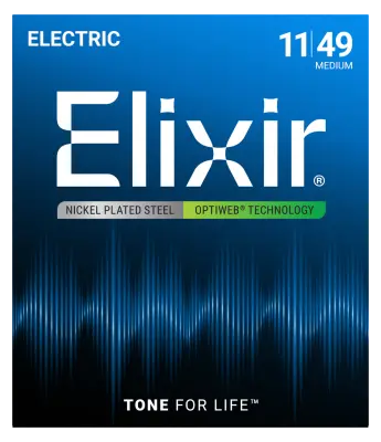 Electric Guitar Strings with OPTIWEB Coating, Medium (.011-.049)