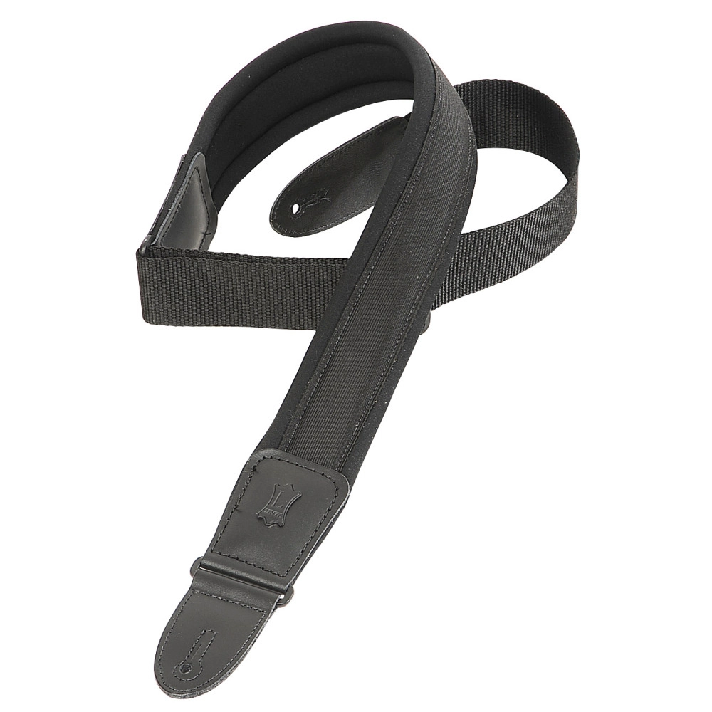 2 1/2 Inch Neoprene Padded Guitar Strap - Black