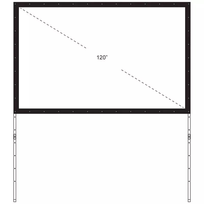 Portable 6x8\' (120\'\') Front & Rear Projection Screen with Flight Case