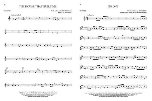 101 Hit Songs for Clarinet - Book