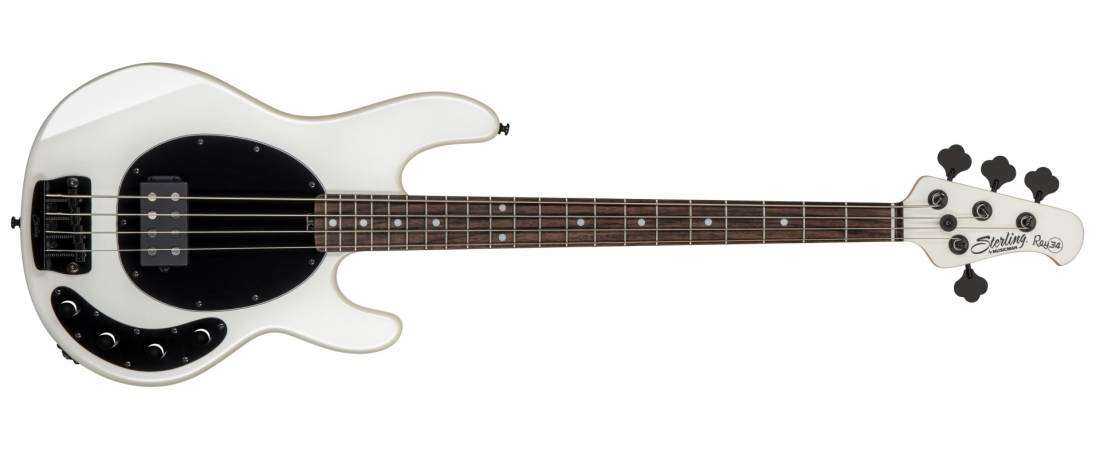Ray34 4-String Bass Guitar - Pearl White