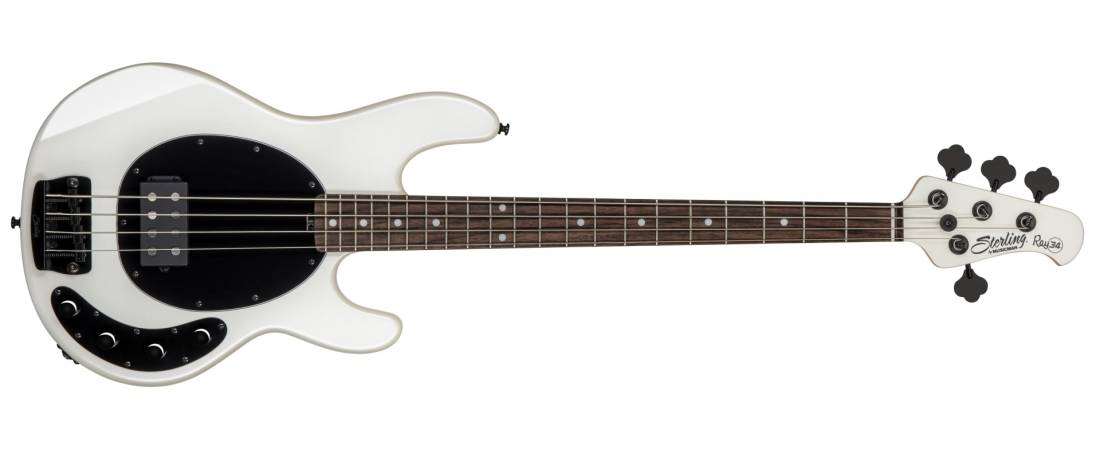 Sterling By Music Man - Ray34 4-String Bass Guitar - Pearl White